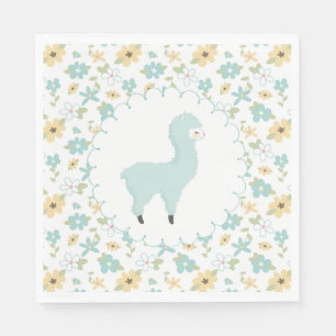 Blue Little Llama Napkins