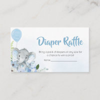 Blue Little Peanut Elephant Diaper Raffle