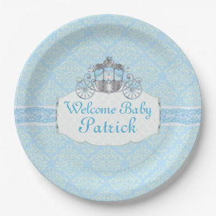 Blue, Little Prince, Baby Shower, Paper Plates