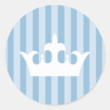 Blue Little Prince Crown Striped Baby