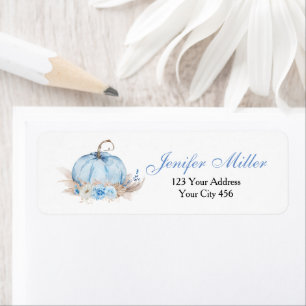 Blue Little Pumpkin Address Labels