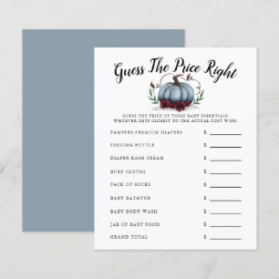Blue Little Pumpkin Baby Shower Guess The Price