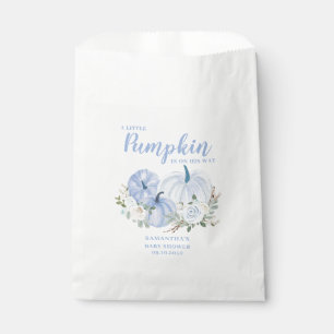 Blue Little Pumpkin Boy Baby Shower Favour Bags