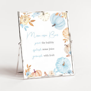 Blue Little Pumpkin Fall Mum Osa Bar Sign