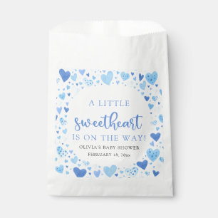 Blue Little Sweetheart Valentine's Day Baby Shower Favour Bags