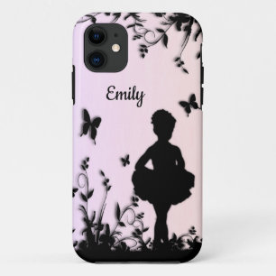 Blue Littlest Ballerina Personalise Name iPhone 11 Case