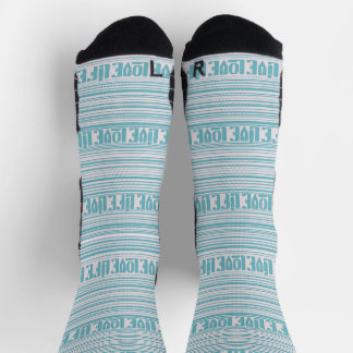 Blue Live Love Life Socks