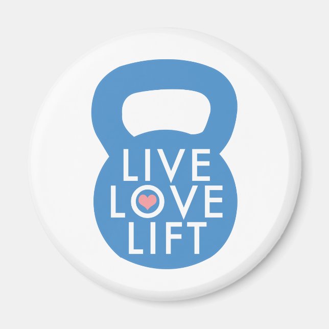 Blue "Live Love Lift!" Magnet (Front)