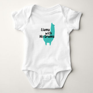 Blue Llama Babysuit Baby Bodysuit