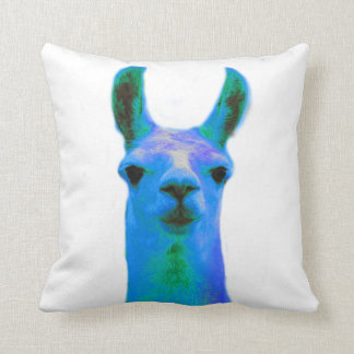 Blue Llama Graphic Cushion