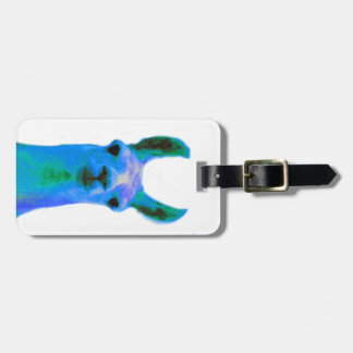 Blue Llama Graphic Luggage Tag