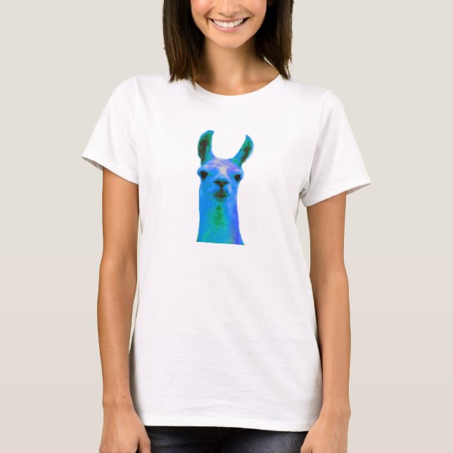Blue Llama Graphic T-Shirt (Front)