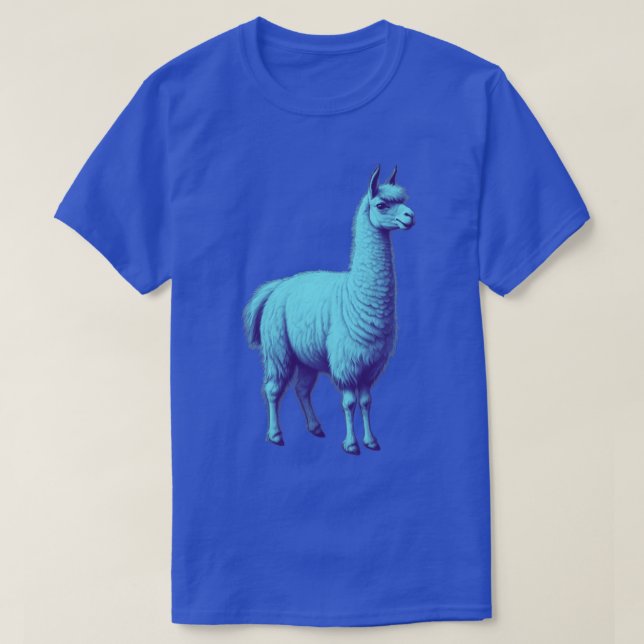 Blue Llama T-Shirt (Design Front)