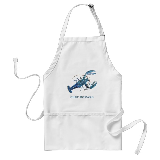 Blue Lobster | Chef Name Standard Apron (Front)