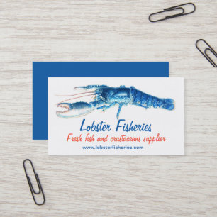 Blue lobster fisheries / fisherman business card