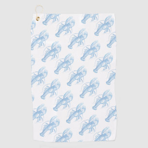 Blue Lobster Golf Towel