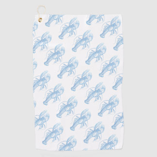Blue Lobster Golf Towel