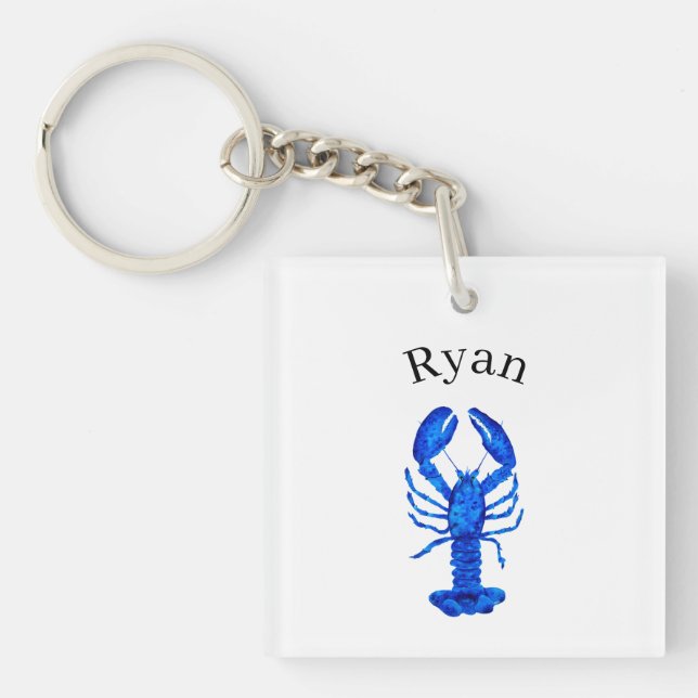 Blue Lobster Key Ring (Front)