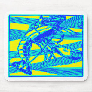 Blue Lobster Maine Ocean Crustacean Mouse Mat