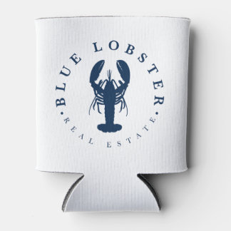 Blue Lobster Real Estate Button Can Cooler