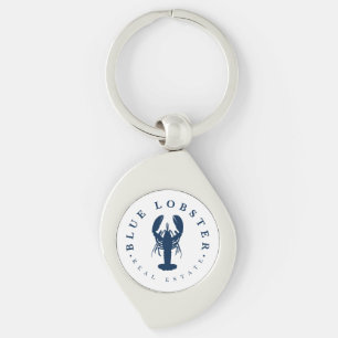 Blue Lobster Real Estate Button Key Ring