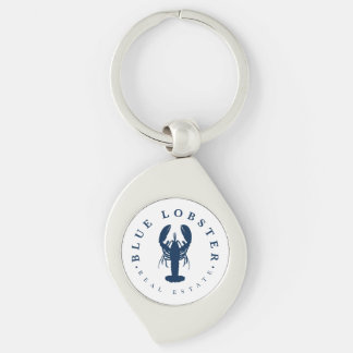 Blue Lobster Real Estate Button Key Ring