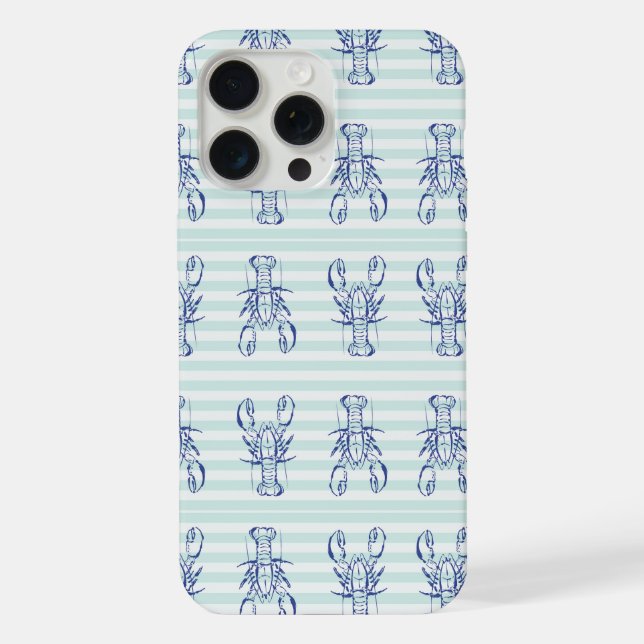   Blue Lobsters iPhone Case (Back)