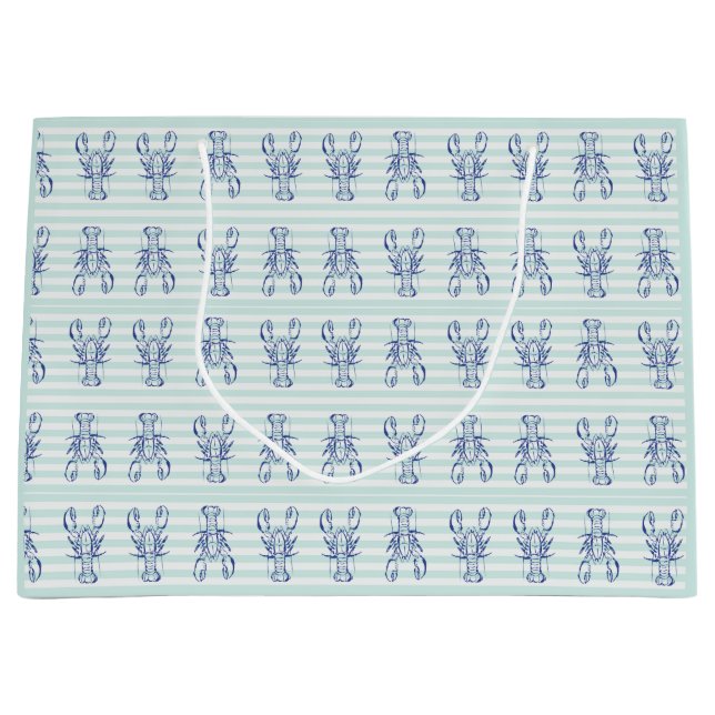  Blue Lobsters Large Gift Bag (Front)