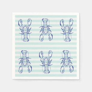 Blue Lobsters Napkin
