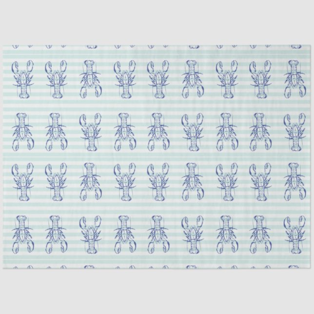 Blue Lobsters Tissue Paper (Front)