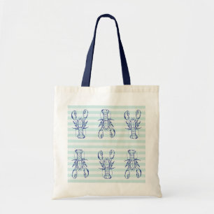 Blue Lobsters Tote Bag