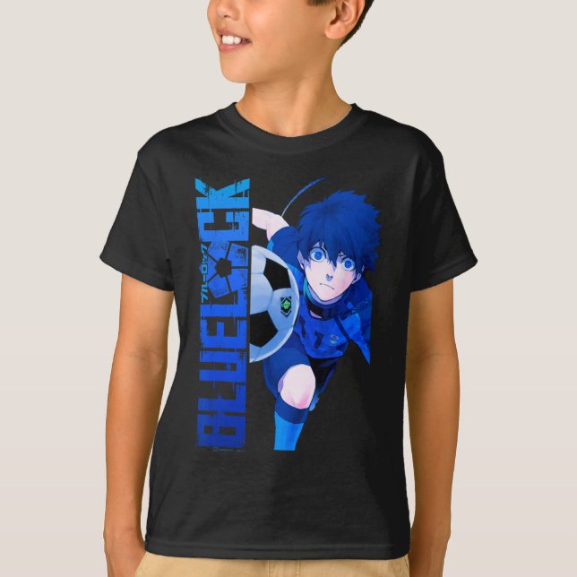 Blue Lock Blue Soccer Ll Split Panels  T-Shirt (Front)