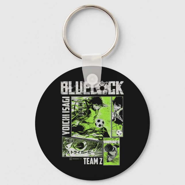 Blue Lock Yoichi Isagi Split Soccer Panels  Key Ring (Front)