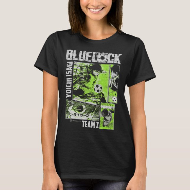 Blue Lock Yoichi Isagi Split Soccer Panels  T-Shirt (Front)