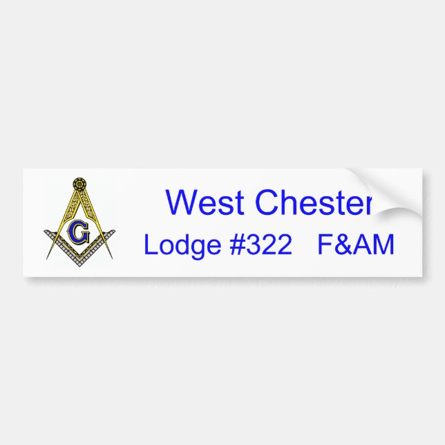 Blue Lodge Bumper sticker (Front)