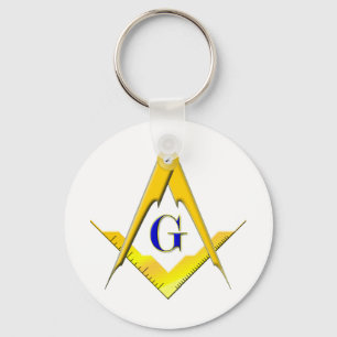 Blue Lodge Square & Compasses Key Ring