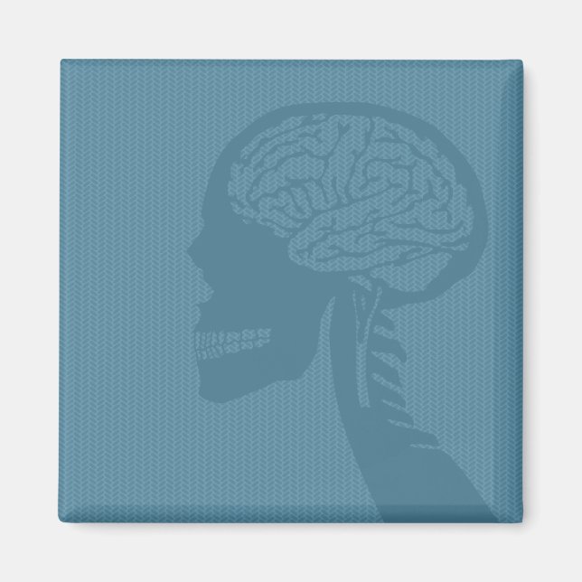 blue logicskull magnet (Front)