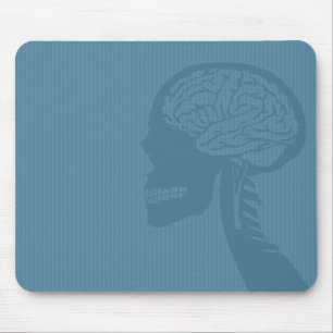 blue logicskull mouse mat