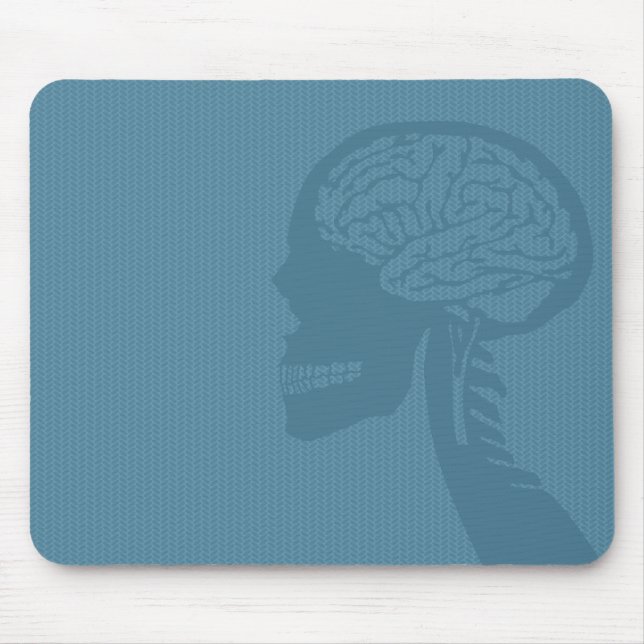 blue logicskull mouse mat (Front)