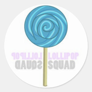 Blue Lollipop Classic Round Sticker
