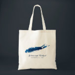 Blue Long Island New York Map Wedding Guest Tote Bag<br><div class="desc">Navy Blue Watercolor Map of Long Island New York | Perfect for your Wedding Guest Favour Bag to give to your out of town guests coming to your wedding. Fill it up with goodies! For enquiries about custom design changes by the independant designer please email paula@labellarue.com BEFORE you customise or...</div>