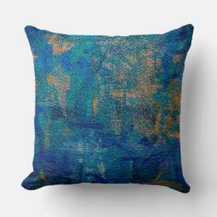 Blue Look Leather Cushion