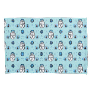Blue Lotus Buddha Pillowcases, Standard Size Pillowcase