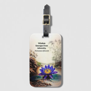 Blue Lotus Emerging from Muddy Waters (Vietnamese) Luggage Tag