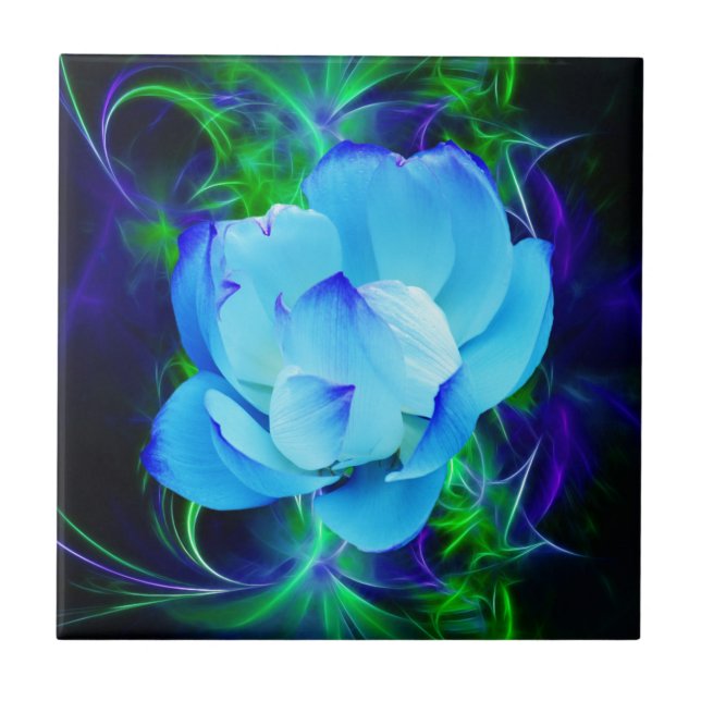 Blue lotus flower and its meaning tile (Front)