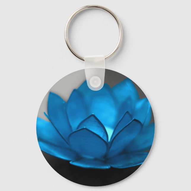 Blue Lotus Flower Key Ring (Front)