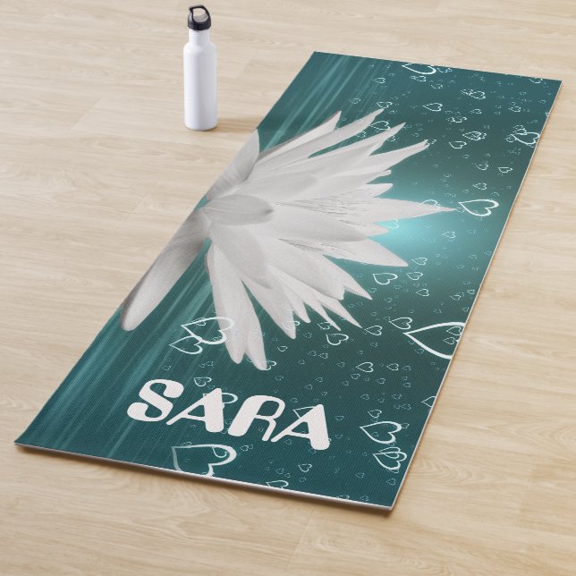 Blue lotus flower meditation yoga mat (In Situ)