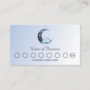 Blue Lotus Flower Moon  Loyalty Card