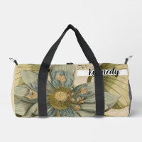 Blue Lotus Flower on Tan Background with Writing