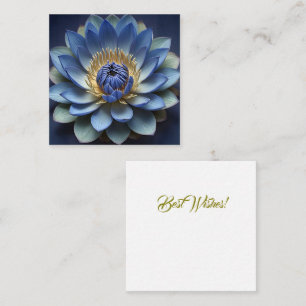 Blue Lotus Flower Spiritual Zen Art Personalised Card